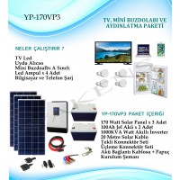 Orta Buzdolabı + Tv + Aydınlatma Hazır Solar Paket 